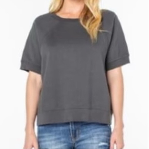 Serra Tops - NWT Serra by Josie Rucker Short Sleeve Sweatshirt Size M